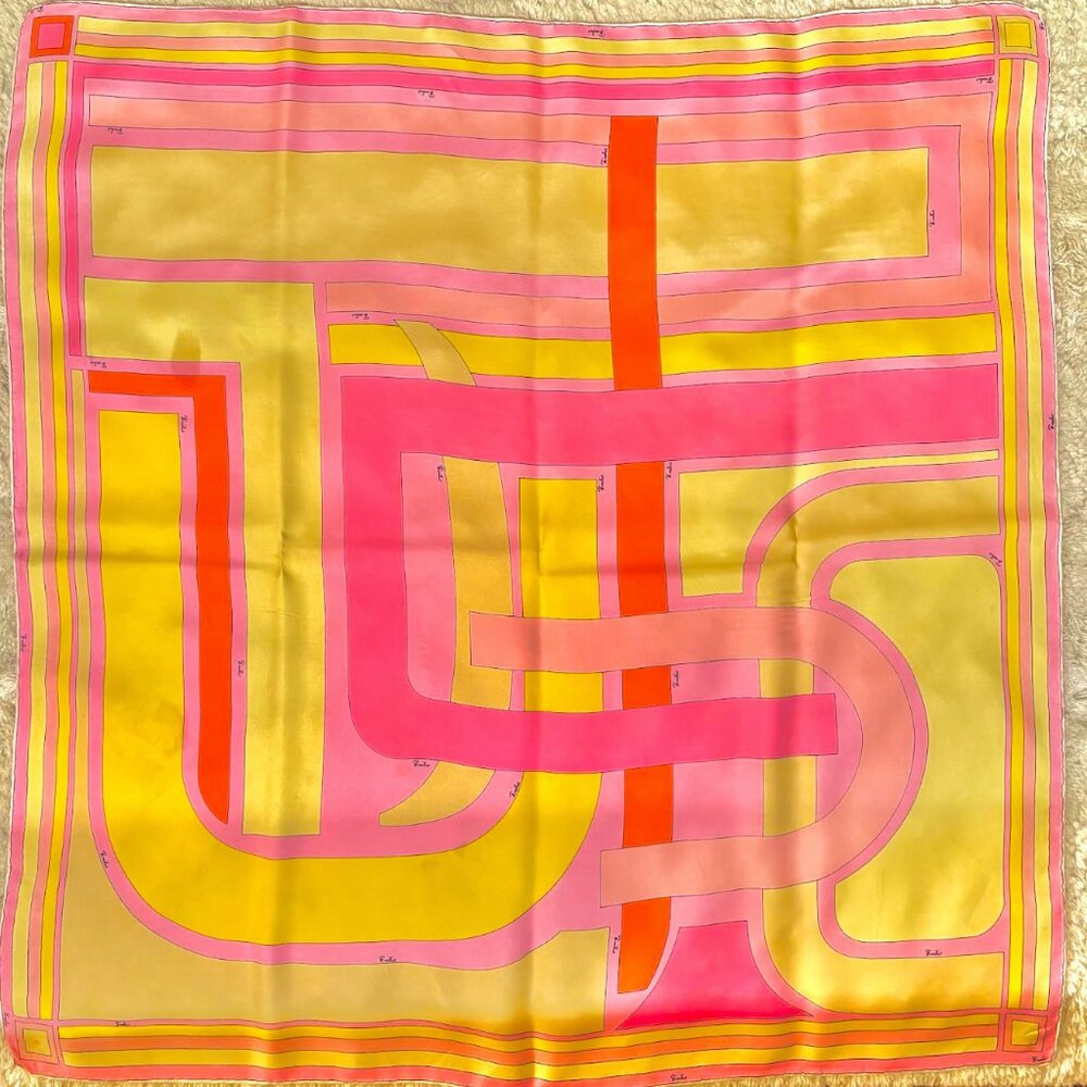Vintage 1970's Emilio Pucci Silk Scarf